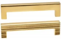 Ручка-скоба 96мм, отделка золото глянец