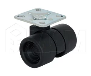 Опора двухколесная с площадкой, D38 мм, без стопора: CST10