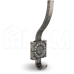 SPARTA Крючок двухрожковый серебро состаренное: Z-5413.G35