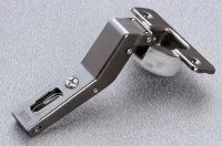 Петля 45" угловая с доводчиком, отделка титаниум