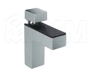 КВАДРО Менсолодержатель 24х66 мм для деревянных и стеклянных полок 4 - 40 мм, хром матовый: SU16A ZVC