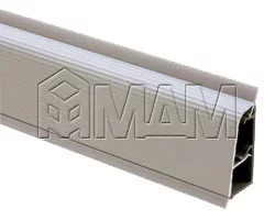 Плинтус алюминиевый овальный L=5м, матовый рифленый: 51.500MR