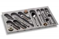 Ёмкость в базу 800 для столовых приборов, цвет серый металлик