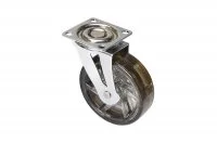 Колесо d=75 Н.91 без тормоза, отделка хром глянец/дымчатый