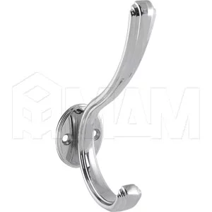 ZAMPA Крючок двухрожковый хром: WR4504