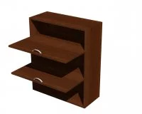 Корпус шкафа навесной, горизонтальный, с верхней нишей 900*305*920