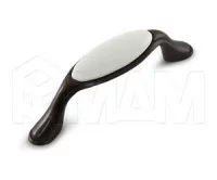 Ручка-скоба 96мм бронза патинированная/керамика: WMN.77.01.00.096.B1