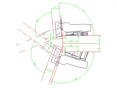 Hettich: 9072214: Угловой адаптер монтажных планок System 8099 угол 5°, цинковое литье