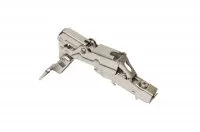 Петля 165 накладная с доводчиком, 48мм, Clip-on (cam), отделка никель