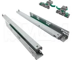 VEKTOR LS направляющие ниж. крепления, полн. выдвижения, плав. закрывания, 450 мм