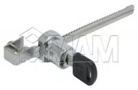 Замок для 2-х дверей, без сверления, реечный, хром: 470 CR