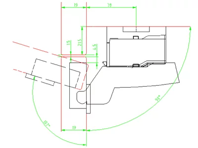 Hettich: 9072231: Параллельный адаптер монтажных планок, D8, цинковое литье