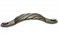 Ручка-скоба 128мм, отделка серебро старое