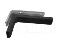 CORNER Менсолодержатель для деревянных полок с декоративной накладкой L-120 мм, черный (2 шт.): KR120BLACK