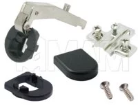 Петля прямая (180) площадка с евровинтами/черн D-обр.: C123158 с евровинтом/черн D