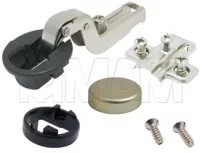 Петля стандартная вкладная площадка с евровинтами/ник мат круг.: C123152 с евровинтом/ник мат к