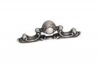 Ручка-скоба 64мм, отделка серебро античное