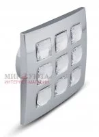 Ручка-кнопка 16мм хром с кристаллами Сваровски: WPO.655.016.KR02