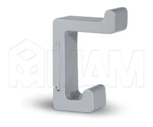 PROFILE Крючок двухрожковый хром матовый: PRF.APP.GR