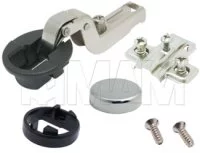 Петля стандартная вкладная площадка с евровинтами/хром круг.: C123152 с евровинтом/хром круг