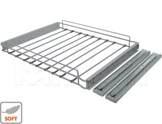 PARTNER Вешало для брюк, 500 мм, серый, полн. выдв., плавн. закр.: APP50MBOT