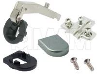 Петля прямая (180) площадка с евровинтами/хром мат D-обр.: C123158 с евровинтом/хр мат D