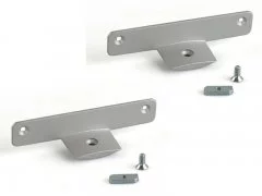 Крепление для горизонтальных полок CAFIM 152 мм, дерево/стекло, (комплект ЛЕВЫЙ+ПРАВЫЙ), серебро