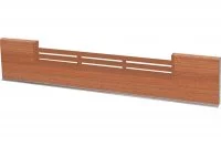 2900 Решётка вентиляционная для цоколя ПВХ H.100, L=600, вишня красная