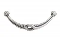 Ручка-скоба 96мм, отделка серебро античное