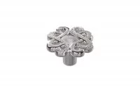 Ручка-кнопка, отделка серебро лунное