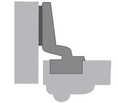 Hettich: 9044878: Петля Intermat 9966 для дверей толщиной 32 мм, -3.5 мм, TH 42, Под прикручивание