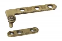 Петля декоративная торцевая правая, отделка бронза античная