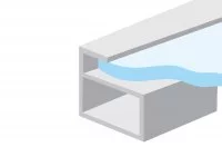 Профиль рамочный 20х21, L=4000мм, отделка алюминий анодированный