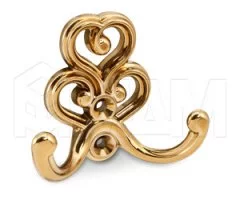 ROME Крючок двухрожковый золото темное: WAP.802.000.00G3