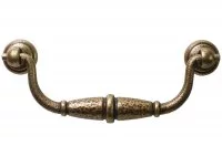 Ручка-скоба 128мм, отделка бронза античная