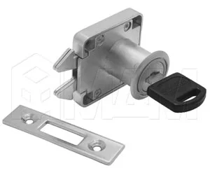 Замок для 1-ой двери, гарпунообразный + отв. планка, хром: 509-22 CR