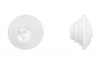 Ручка-кнопка, отделка белая матовая + горный хрусталь