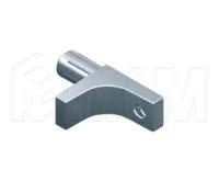 K-LINE Полкодержатель с дополнительным упором для деревянных полок без фиксации, никель: 1 02080 20 YA