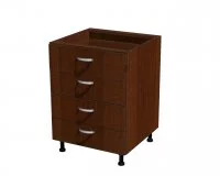 Корпус напольной тумбы, 4 ящика 700*560*720