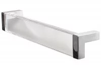 Ручка-скоба 160мм, отделка хром глянец + транспарент прозрачный
