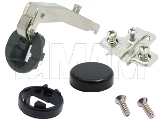 Петля прямая (180) площадка с евровинтами/черн круг.: C123158 с евровинтом/черн круг