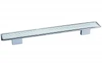 Ручка-скоба 192-160мм, отделка хром глянец + вставка