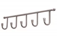 Вешалка L=340мм с 5-ю крючками, хром глянец