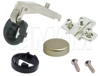 Петля прямая (180) площадка с евровинтами/ник мат кр: C123158 с евровинтом/ник мат к