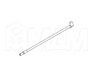 DWD XP Круглый рейлинг, белый, 500 мм (правый): F092075885 R