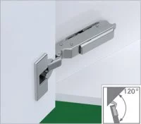 Петля TIOMOS со встроенным амортизатором угловая (-45/120) накладная: F028138375