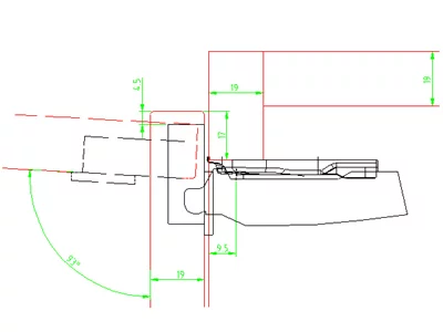 Hettich: 9094470: Петля Sensys 8676, -4 мм, TH 52 O35, Под прикручивание