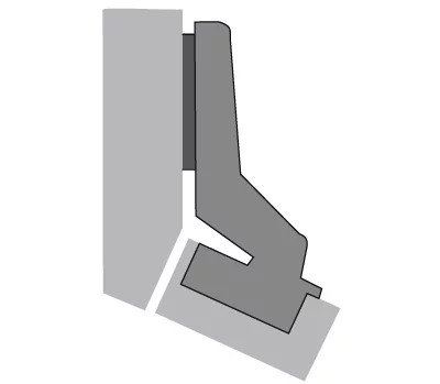 Hettich: 77645: Петля Intermat 9936 угол корпуса W20 угол 95°, чашка TH42 диаметр 35, вкладная навеска (B-9)