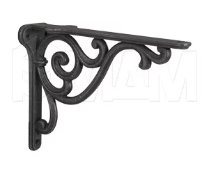 ROME Менсолодержатель для деревянных полок L-200 мм, железо черное: WRM.800.200.00T2