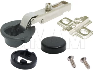 Петля стандартная накладная площадка под саморез/черн круг.: C123150 под саморез/черн круг